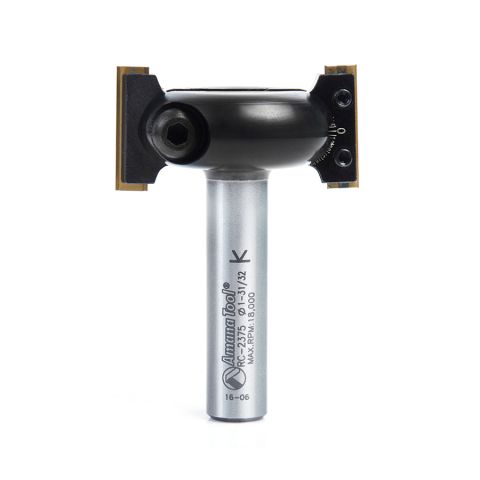 Amana Tool RC-2375 In-Bevel™ Insert Adjustable Chamfer 2 Dia x 31/32 x 1/2 Shank Router Bit for CNC  Handheld and Router Tables