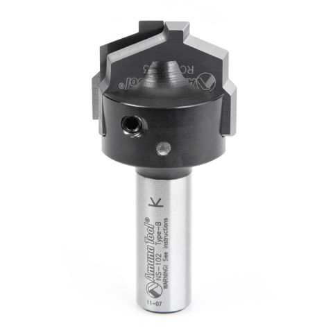 Amana Tool RC-2483 CNC Insert Nova System Traditional Plunge Form for MDF & Wood Cabinet Doors 1-3/8 Dia x 25/64 x 1/2 Inch Shank