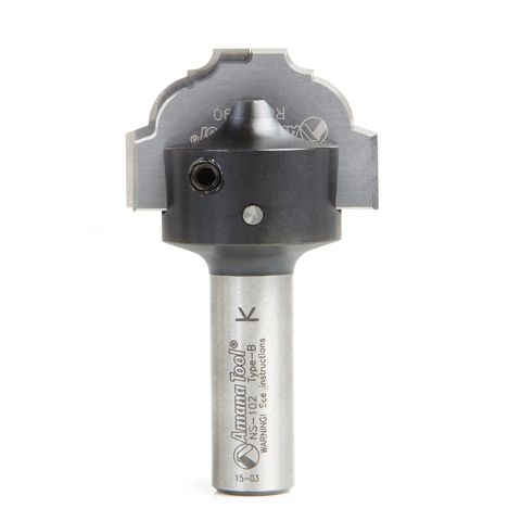 Amana Tool RC-2490 CNC Insert Nova System Cove & Bead Plunge Form for MDF & Wood Cabinet Doors 3/4 Dia x 7/16 x 1/2 Inch Shank